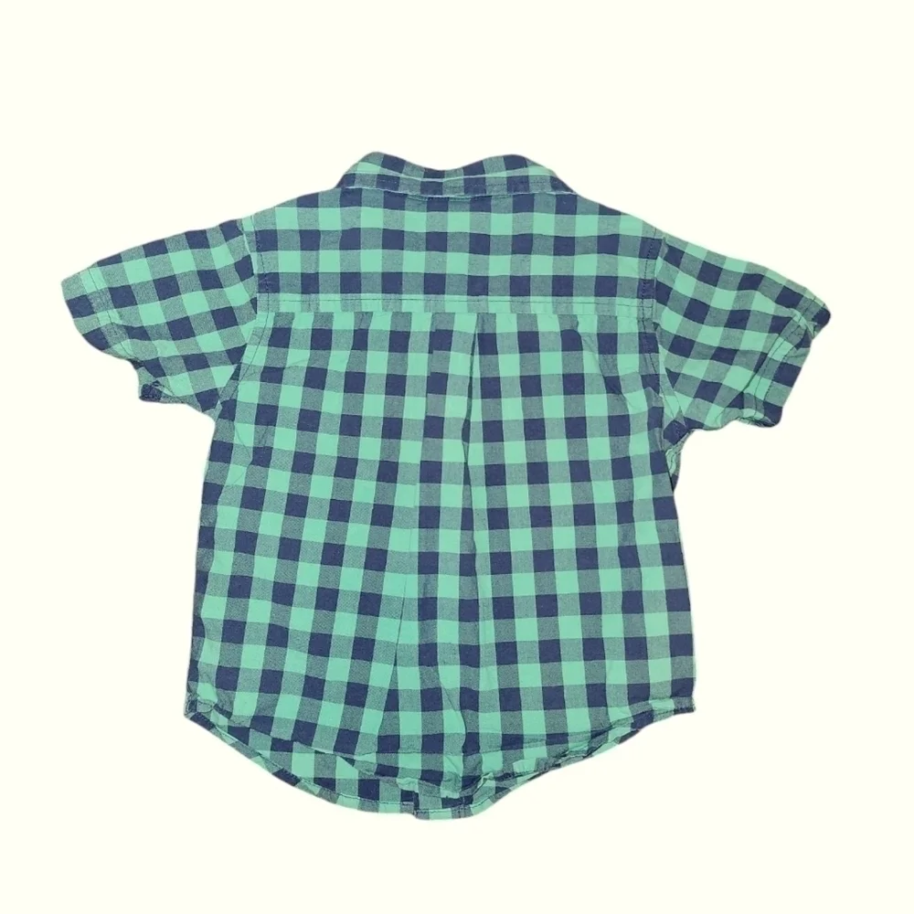 Gymboree size 12-18 months short sleeve button down plaid shirt